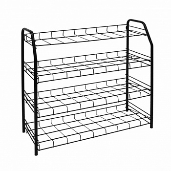 Этажерка 1 для обуви 4 полки, черный, ЭТ1/Ч, НИКА